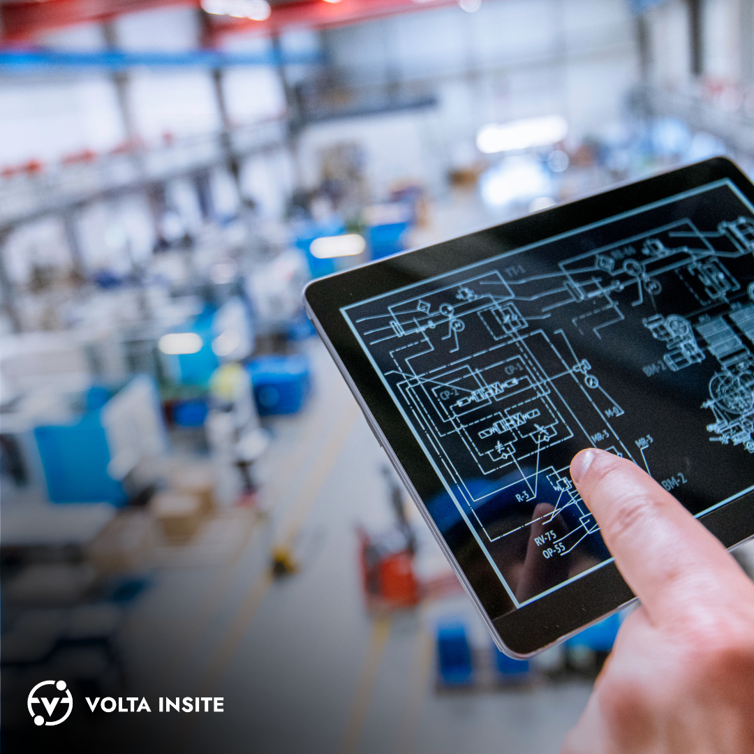 Facility technician analyzing power quality data on an InsiteAI dashboard