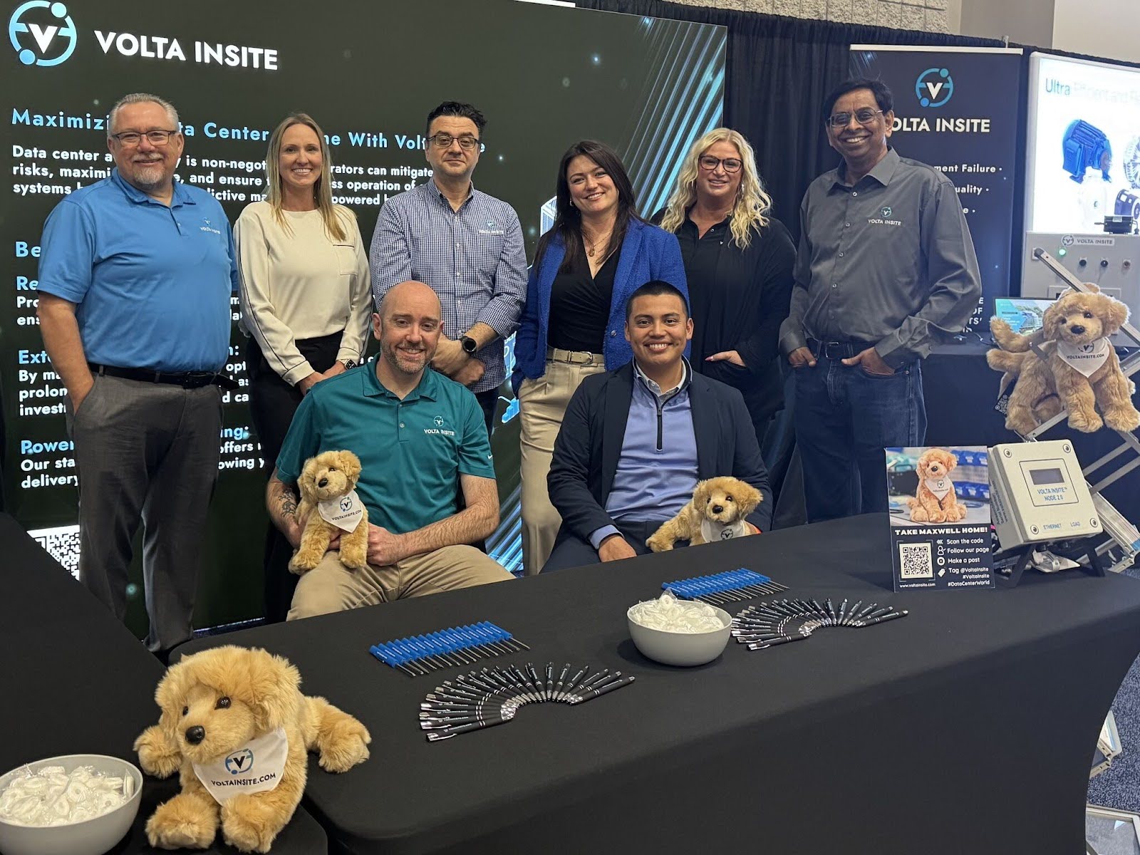 The Volta Insite team manning the booth at Data Center World April 2025