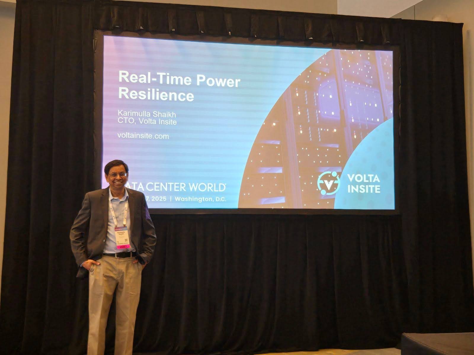 Karimulla Shaikh, Volta Insite’s Chief Technology Officer, presentation on Real-Time Resilience: Continuous and Coordinated Captures for Facility-Wide Power Quality Insights